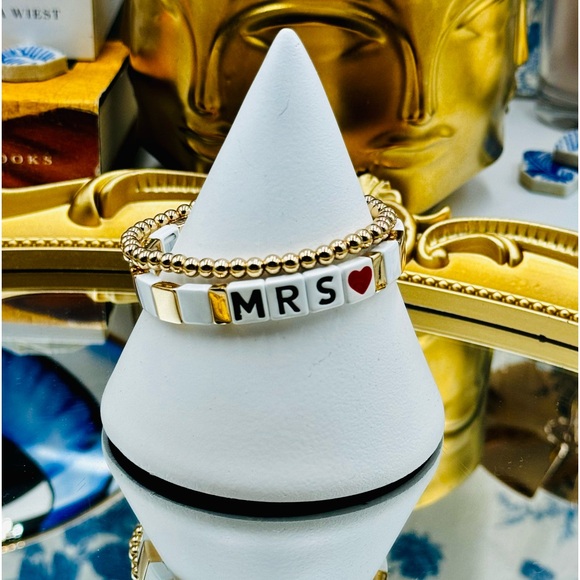 🆕 ROXANNE ASSOULIN 🧿 NWOT Mrs. Duo Bracelets - Set of 2 - PERFECT FOR BRIDES - Picture 6 of 16